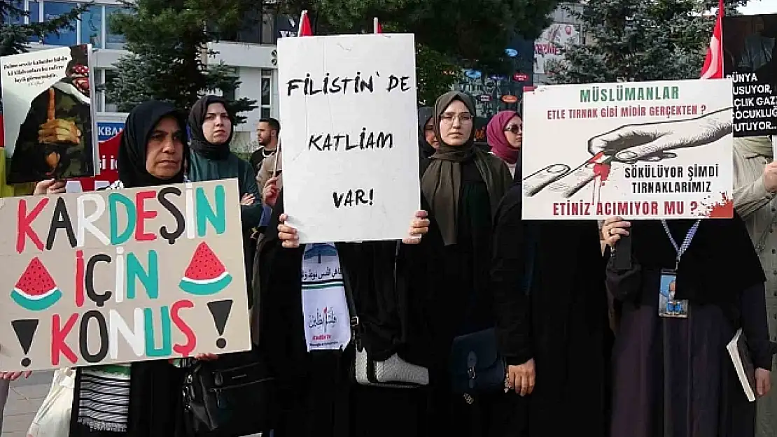 Erzurum'da sağlık çalışanlarından Gazze'ye empati ve protesto çağrısı