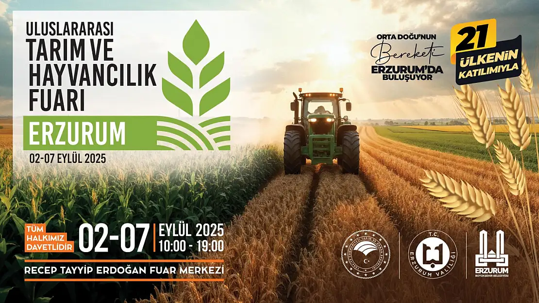 Erzurum'da Uluslararası Tarım ve Hayvancılık Fuarı Başlıyor