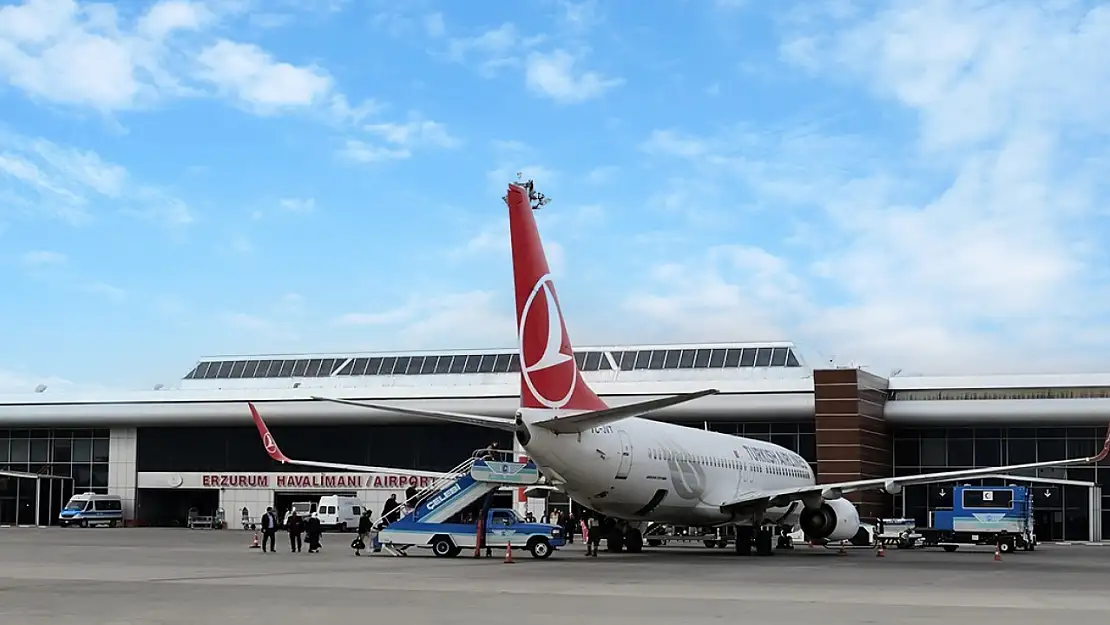 Erzurum Havalimanı'nda yolcu ve uçuş sayıları yükseldi