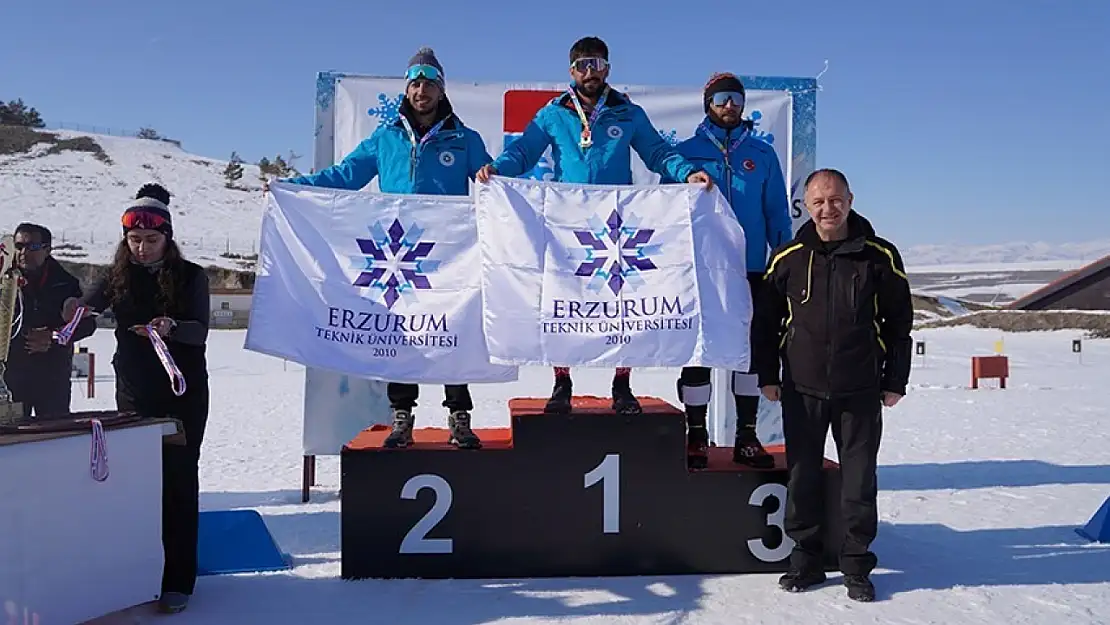 Erzurum Teknik Üniversitesi biathlonda zirveyi bırakmadı