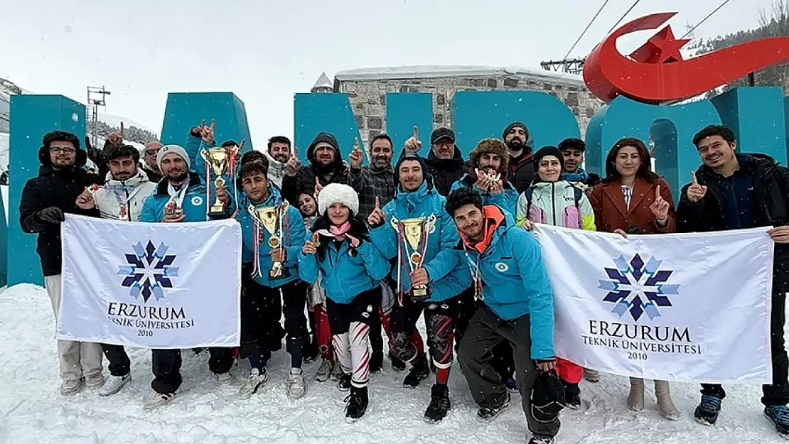 Erzurum Teknik Üniversitesi kayakta zirveye adını yazdırdı