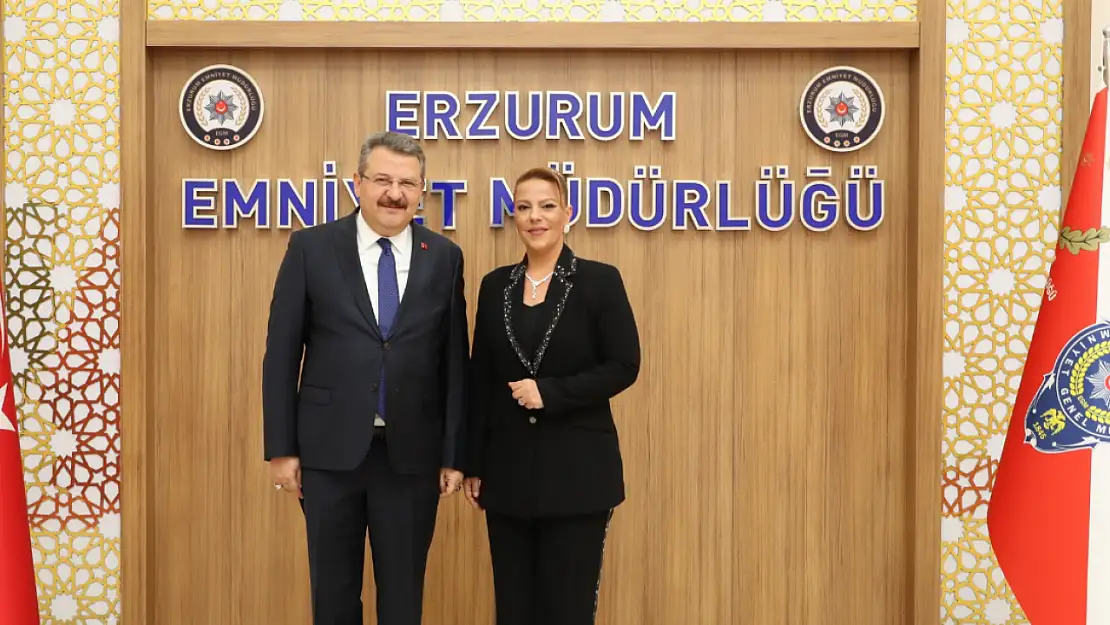 Hınıs Ağır Ceza Mahkemesi Başkanı Mine Cebeci'den Erzurum Emniyet Müdürü Kadir Yırtar'a Ziyaret