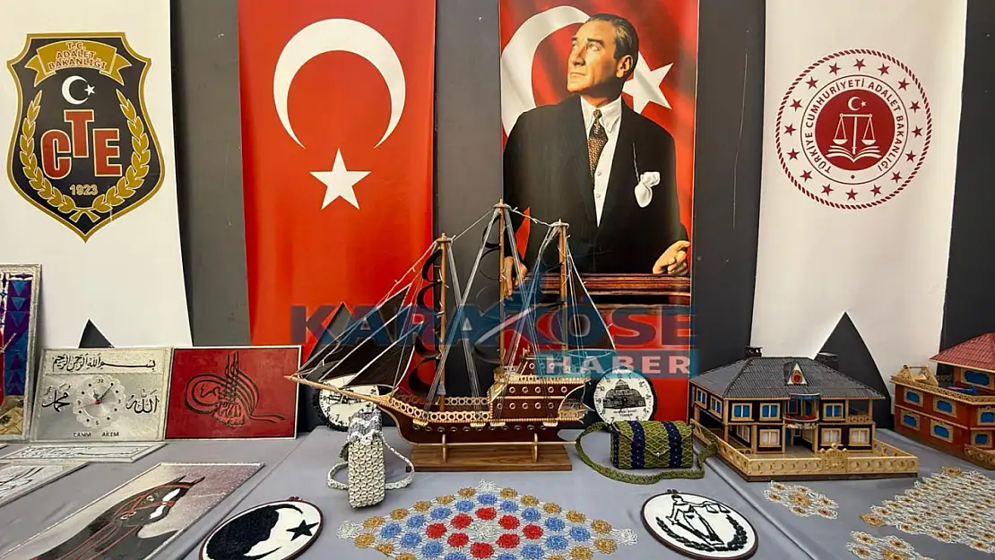 Hükümlülerin ellerinden çıkan eserler, İshak Paşa Sarayı'nda hayat buldu