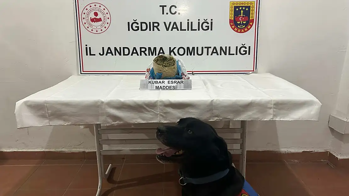 Iğdır'da 1 kilogram kubar esrar ele geçirildi