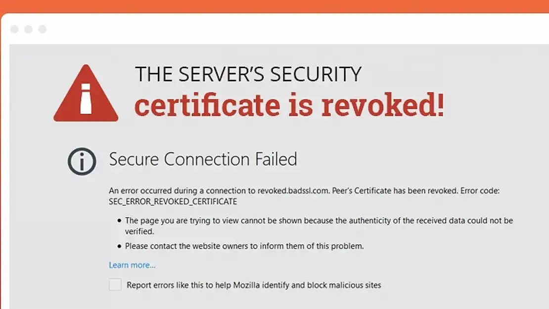 imza doğrulama hatası. lütfen kontrol edip tekrar deneyiniz. certificate_status_revoked nedir, ne demek? 2025
