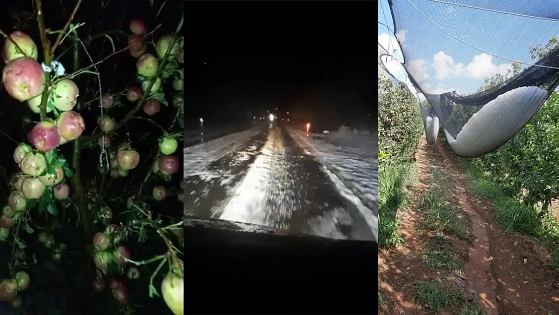 Isparta'da dolu yağışı elma bahçelerini vurdu: 170 milyon liralık hasar meydana geldi