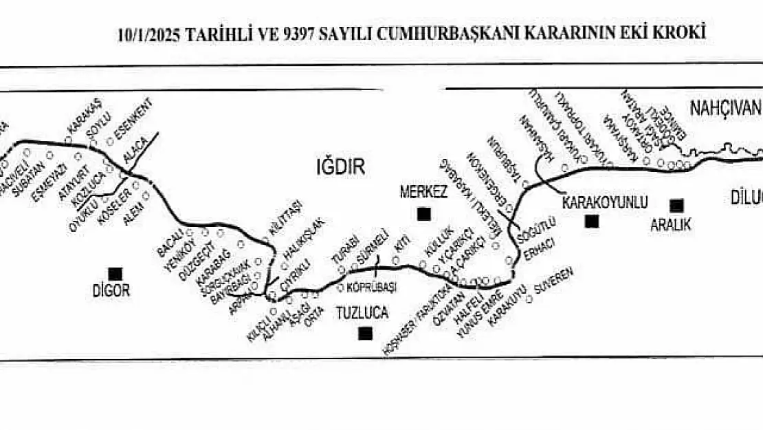 Kars-Iğdır-Aralık-Dilucu demiryolu için acele kamulaştırma kararı