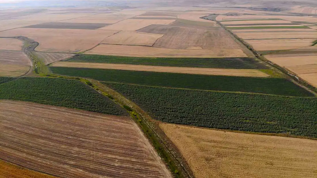 Kars'ta Dronla Çekilen Renkli Tarım Arazileri Halı Desenini Andırıyor