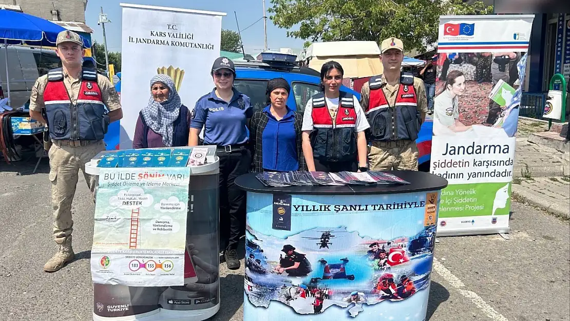 Kars'ta Kadına Yönelik Şiddetle Mücadele İçin Bilgilendirme Etkinliği Düzenlendi