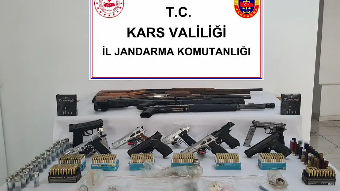 Kars'ta silah ve uyuşturucu operasyonu