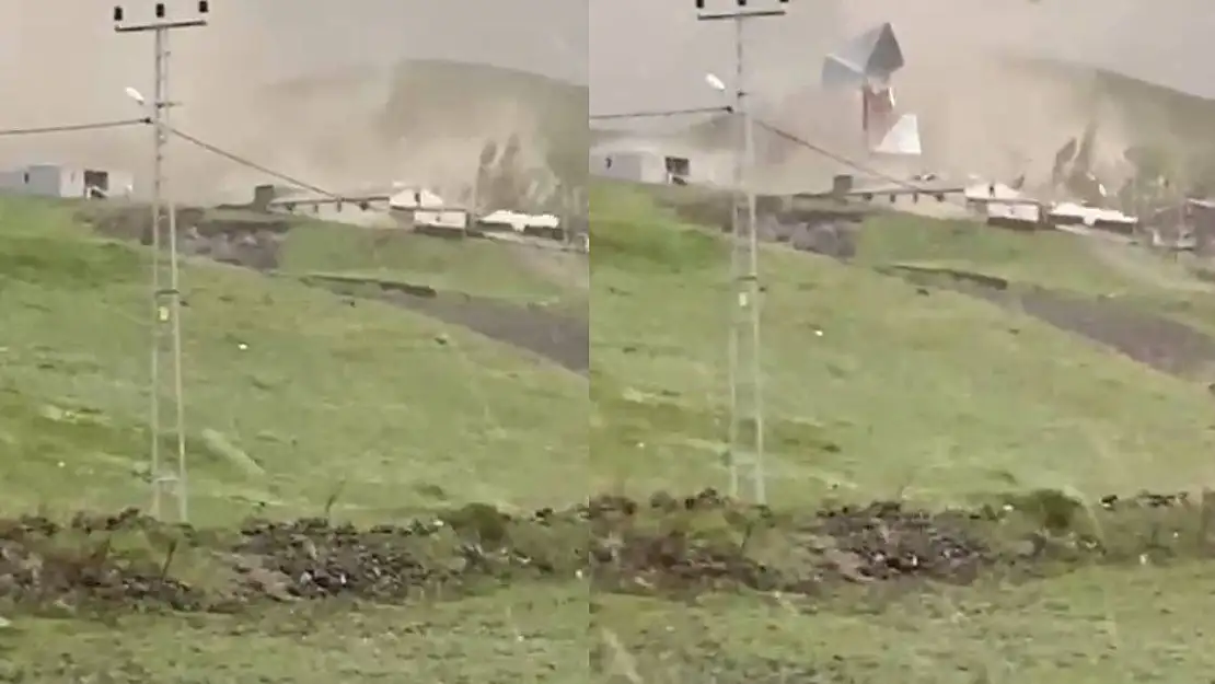 Kars'taki şiddetli rüzgar evlerin çatılarını uçurdu, vatandaşlar korku dolu anlar yaşadı