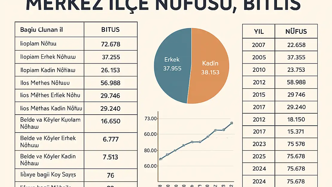 MERKEZ İLÇE NÜFUSU, BİTLİS