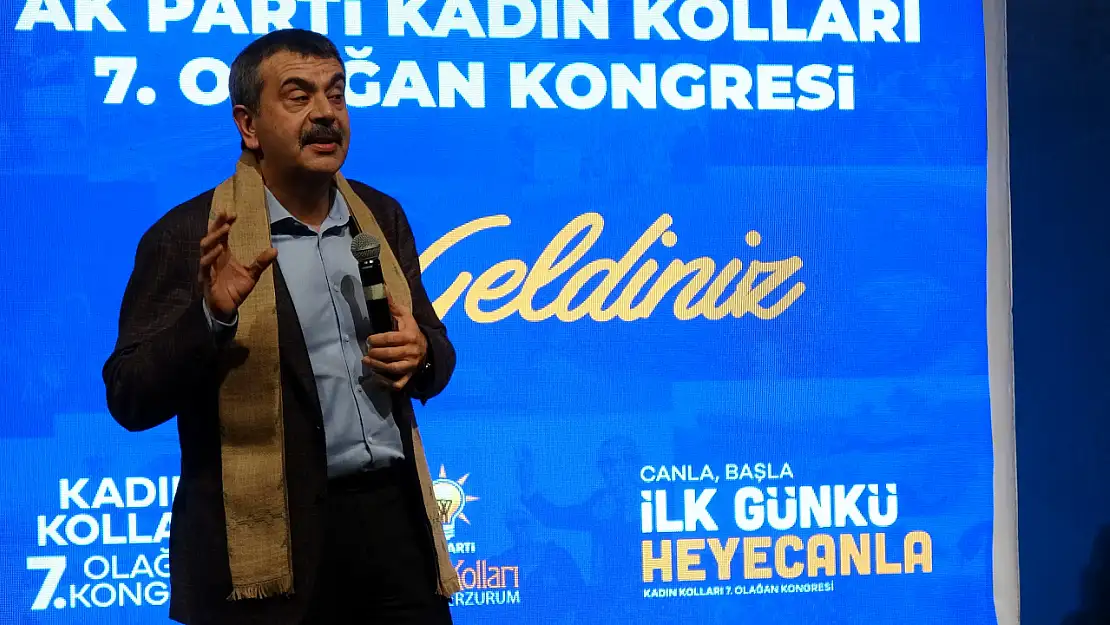 Milli Eğitim Bakanı Tekin, Erzurum Kadın ve Gençlik Kolları kongrelerinde konuştu