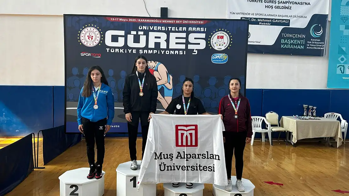 Muş Alparslan Üniversitesi Güreş Takımı'ndan 1 Gümüş ve 4 Bronz Madalya