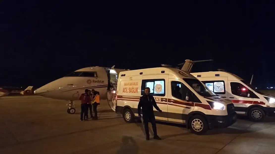 Muş'ta ambulans uçak kalp hastası yeni doğan bebek için havalandı