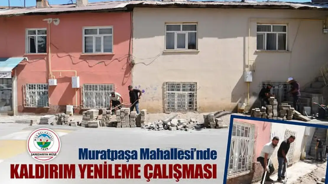 Muş'ta Kaldırımlar Yenileniyor: Fen İşleri Ekipleri Çalışmalarını Sürdürüyor