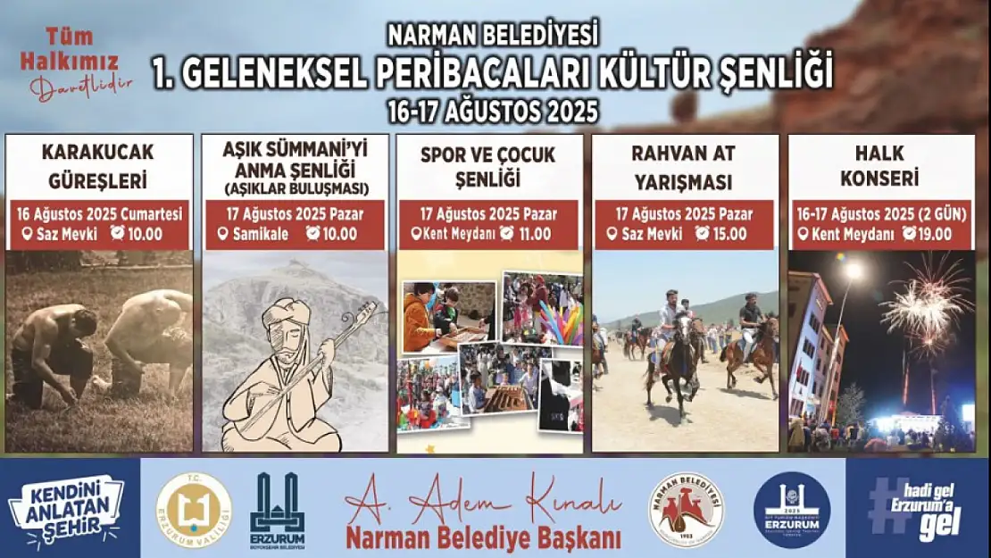 Narman Belediyesi 1. Geleneksel Peribacaları Kültür Şenliği'ni Düzenliyor