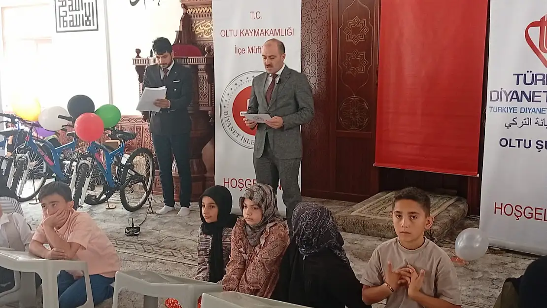 Oltu'da Yaz Kur'an Kursları'nda 100 öğrenci ödüllendirildi, dinî bilincin artırılması hedeflendi