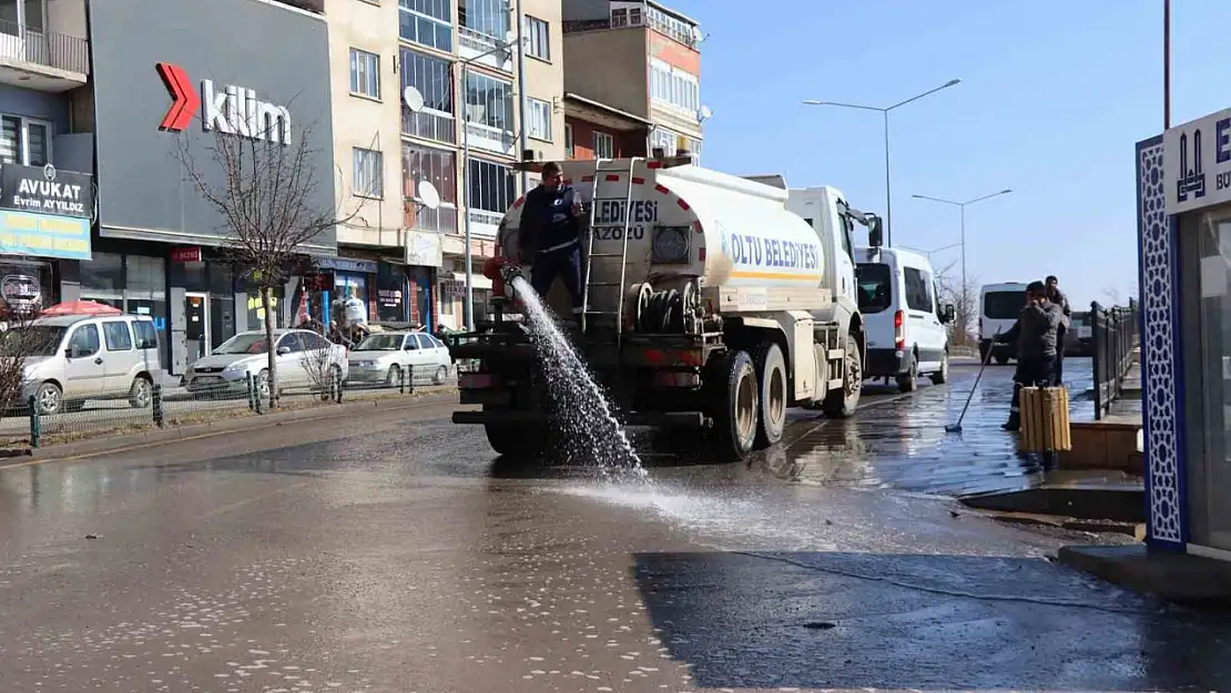 Oltu sokakları bahara hazırlanıyor