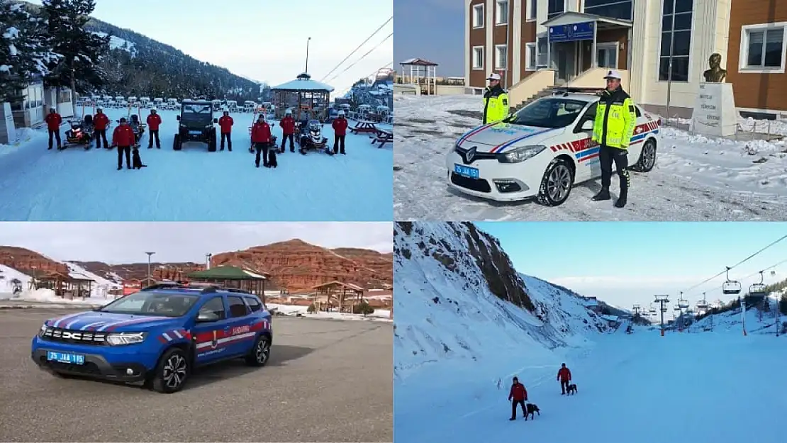 Palandöken'de Jandarma güvenliği en üst seviyeye çıkardı