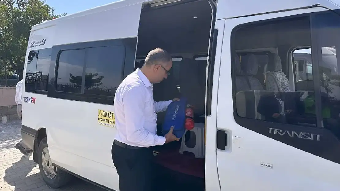 Patnos'ta öğrenci servislerinde güvenlik uygulaması