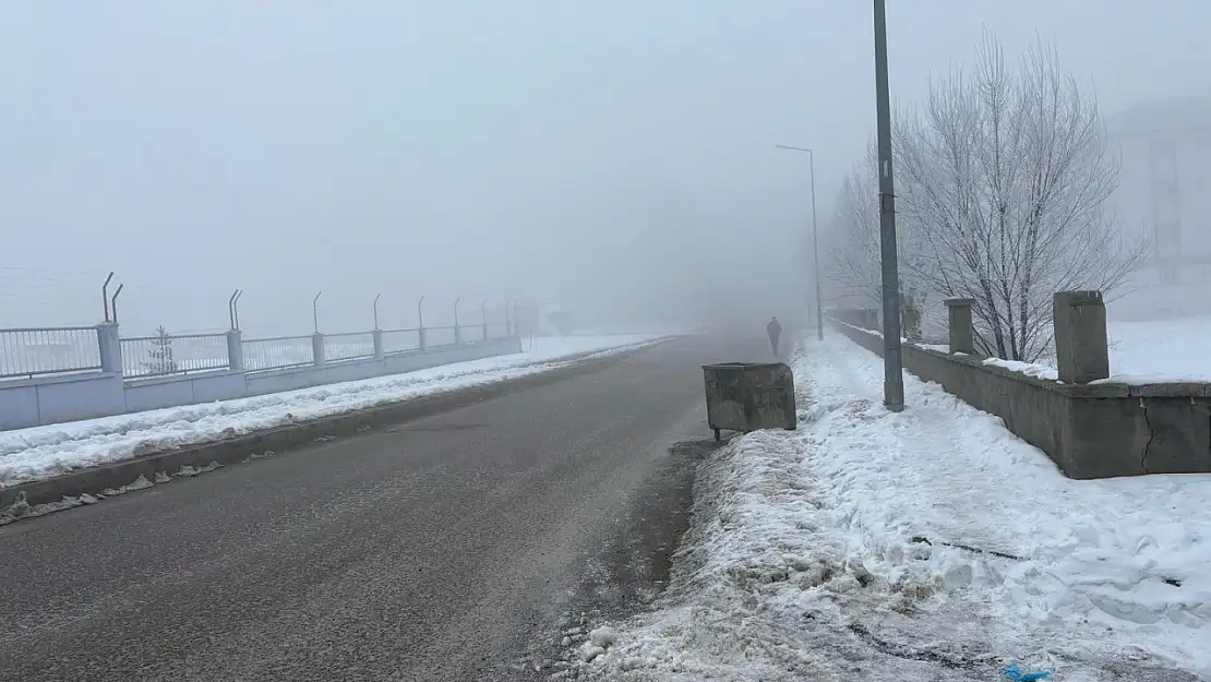 Sabahın ilk ışıklarıyla Ağrı sisle kaplandı