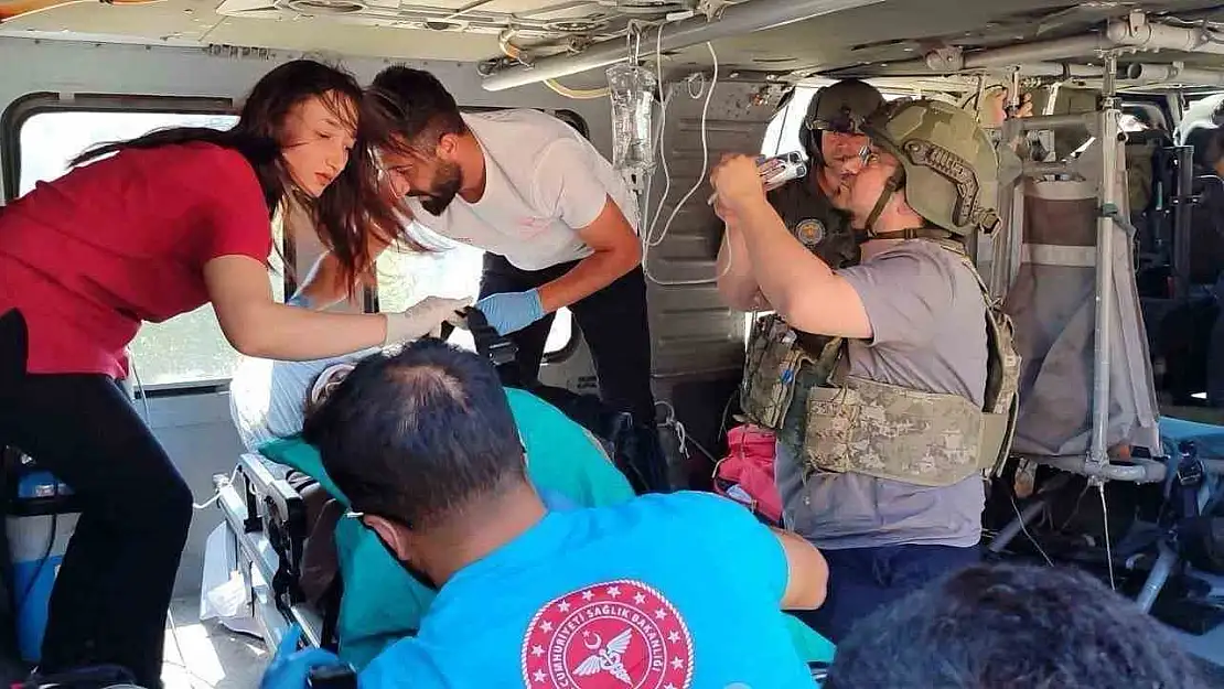 Şemdinli'de 27 haftalık hamile kadın askeri helikopterle Van'a sevk edildi!