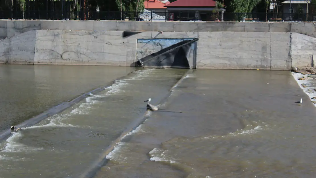 Sıcaklıklar arttı, Murat Nehri'nde su seviyesi azaldı