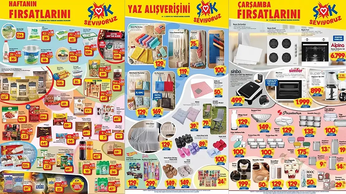 ŞOK'ta Bu Hafta: Mangal, Kamp Sandalyesi ve Termos ile Alışverişin Keyfini Çıkarın! (6 Ağustos 2025 Çarşamba)