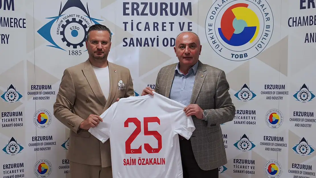 TFF Erzurum Bölge Müdürü Fencioğlu'ndan ETSO Başkanı Özakalın'a Ziyaret