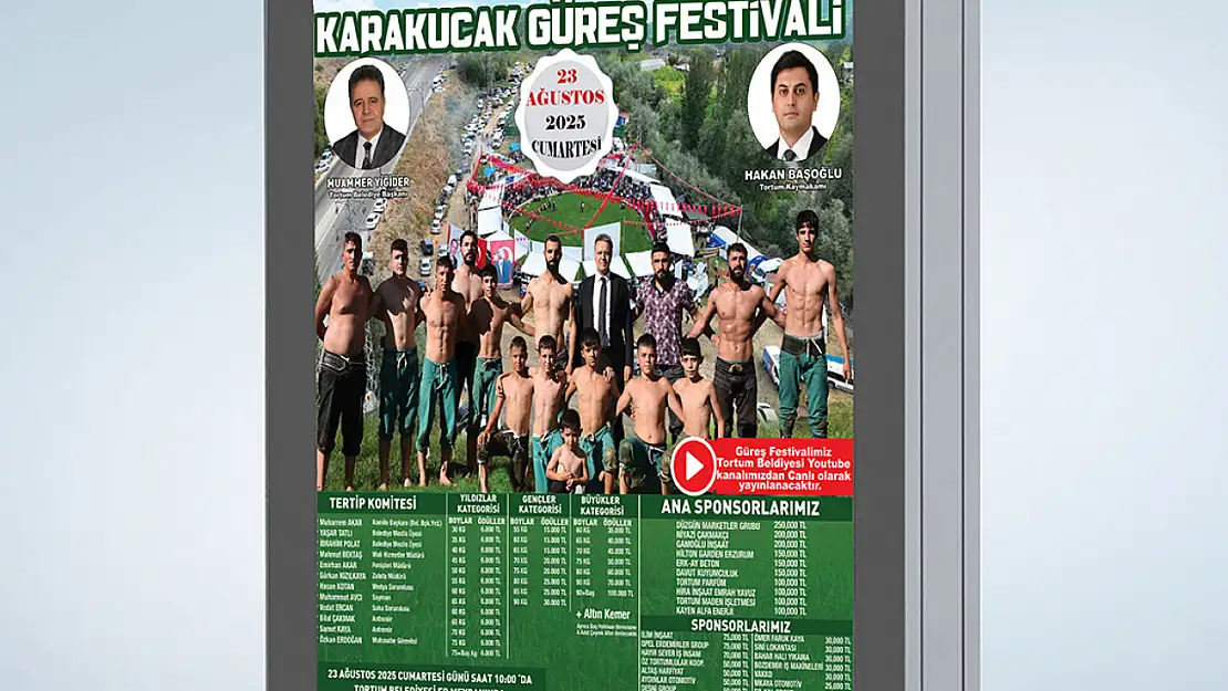 Tortum 135. Geleneksel Altın Kemer Karakucak Güreş Festivali 23 Ağustos'ta Gerçekleşecek