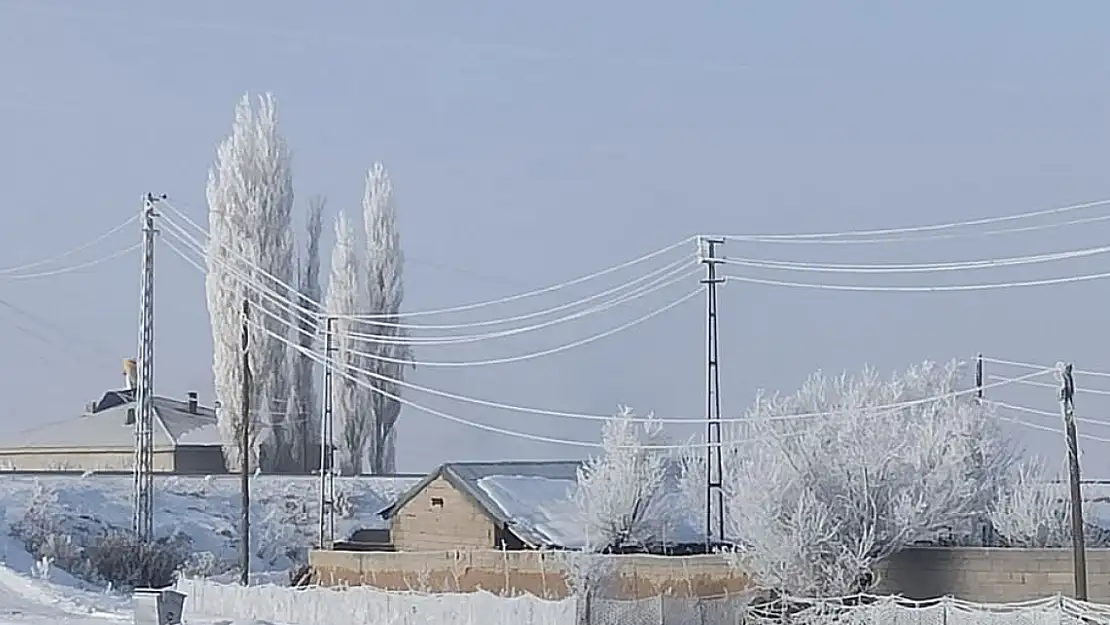 Van'da doğa beyaza büründü