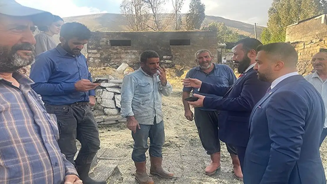 Yeniden Refah Partisi Üyesi Çat, Kırmızıtaş'taki yangında zarar görenleri ziyaret etti, eksiklikleri not aldı