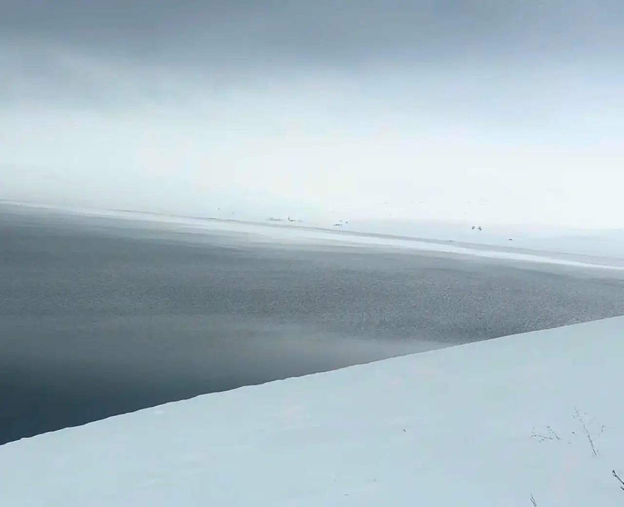 Yazıcı Barajı çevresi tamamen kar altında kaldı