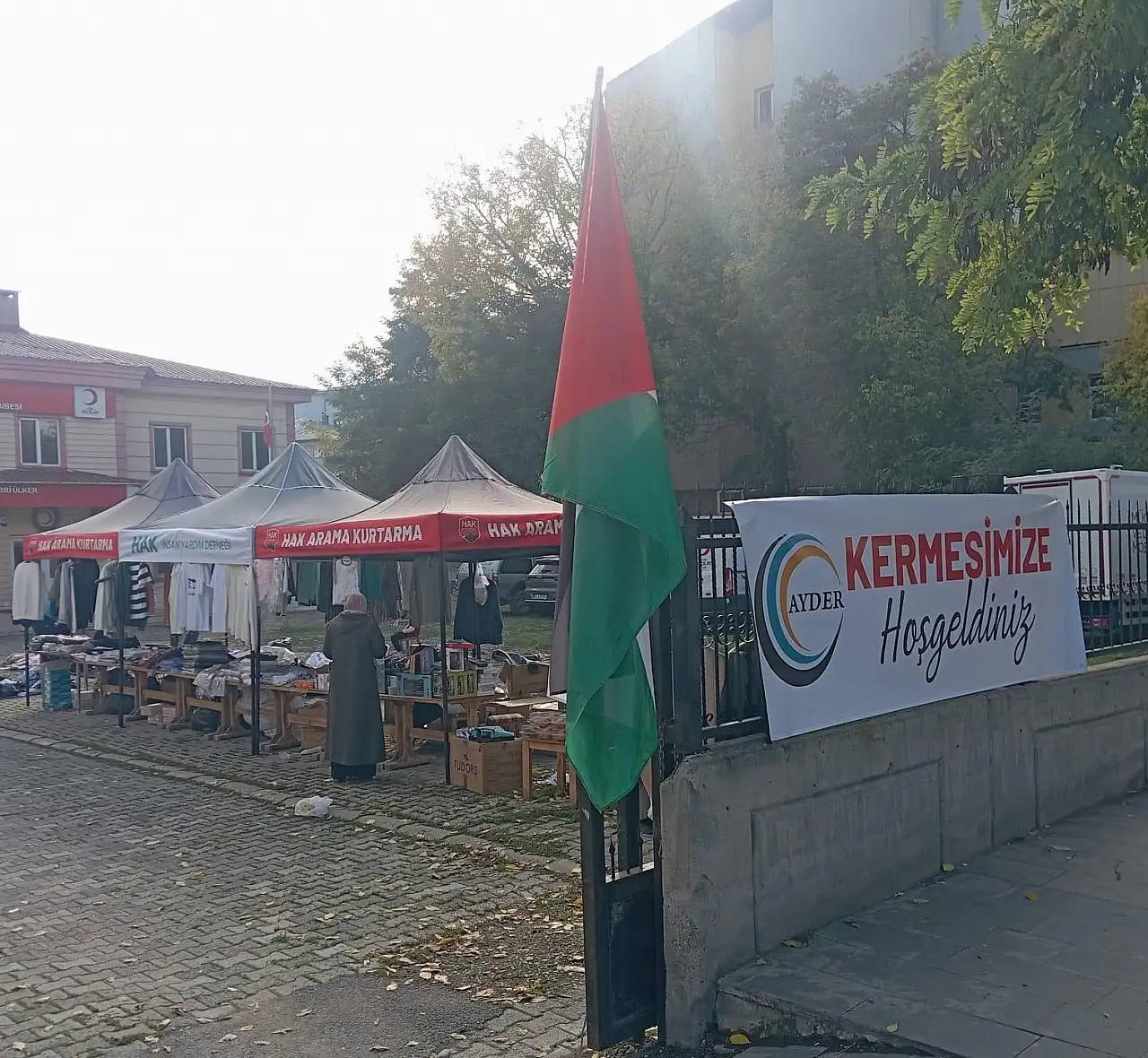Ağrı'da Gazze için iki gün sürecek yardım kermesi kuruldu
