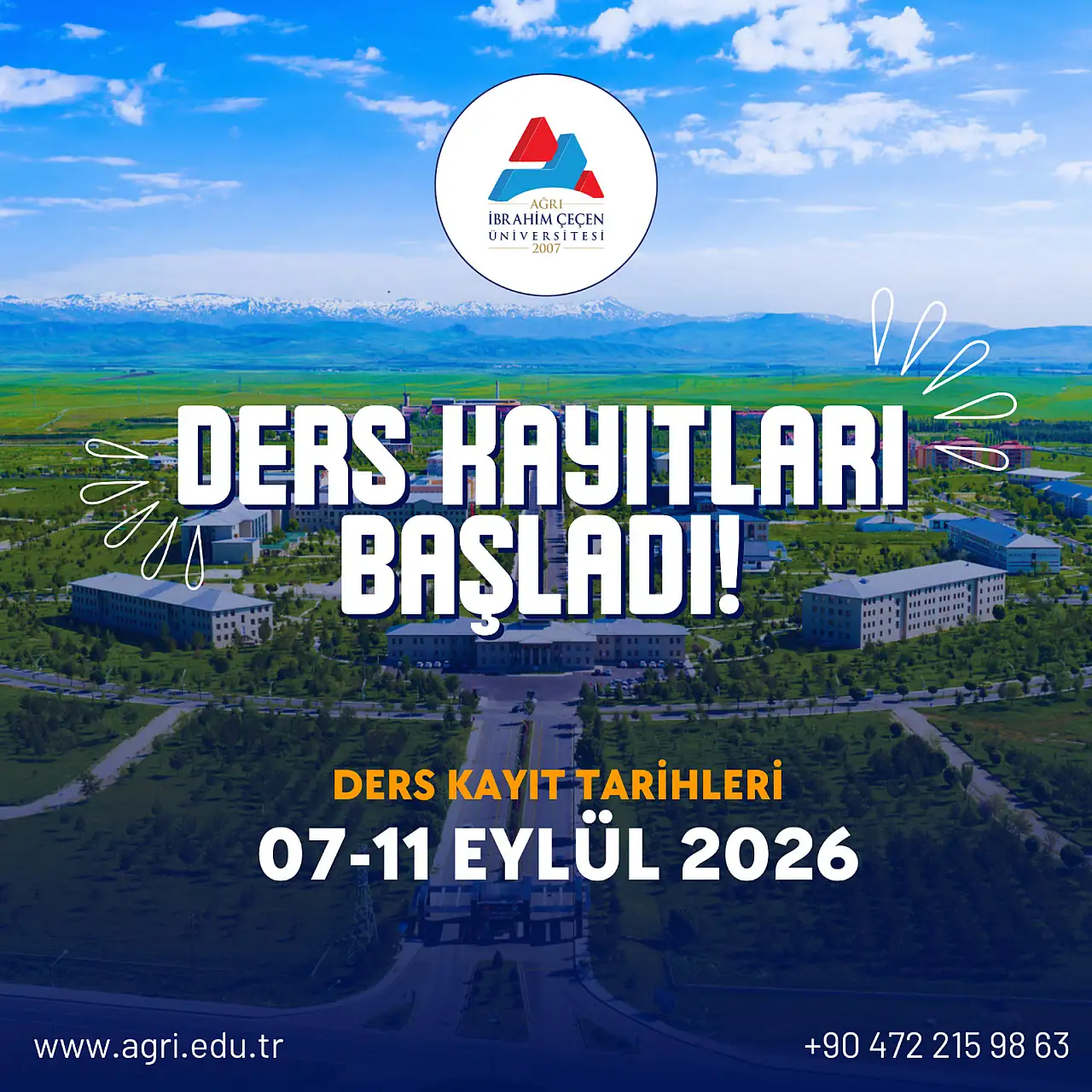 AİÇÜ'de ders kayıtları başladı