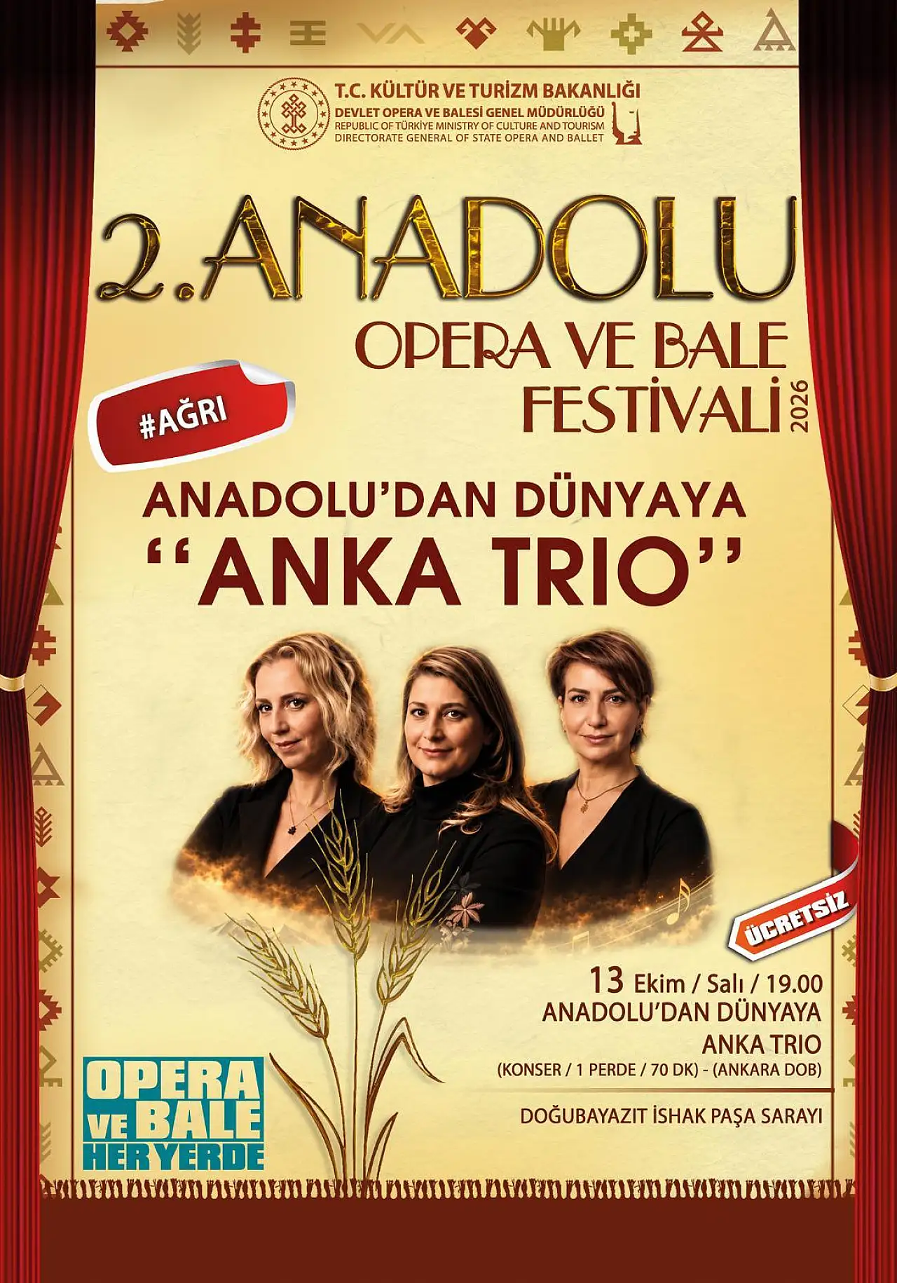 İshak Paşa Sarayı'nda opera rüzgârı esecek