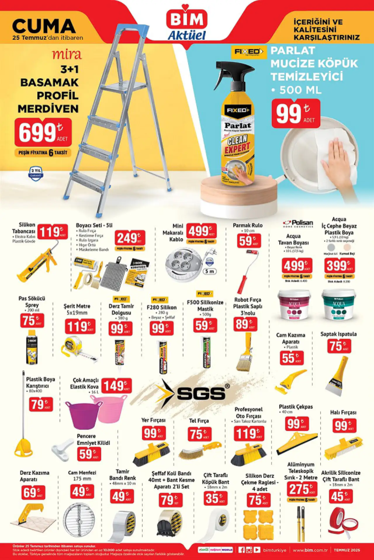 BİM 25 Temmuz Cuma aktüel kataloğunda bu hafta hangi ürünler satışa çıkacak? BİM'e hangi indirimli ürünler gelecek? BİM 25 Temmuz Aktüel Ürünler