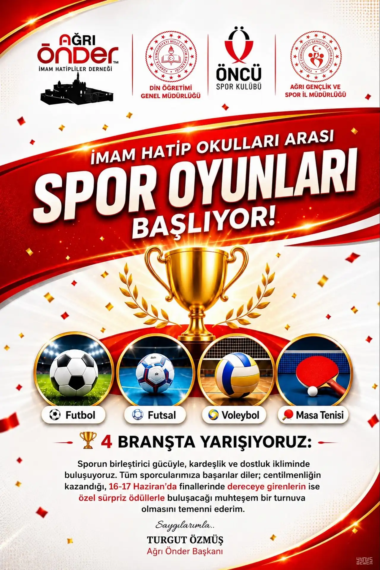 Ağrı'da 'İmam Hatip Spor Oyunları' heyecanı başlıyor