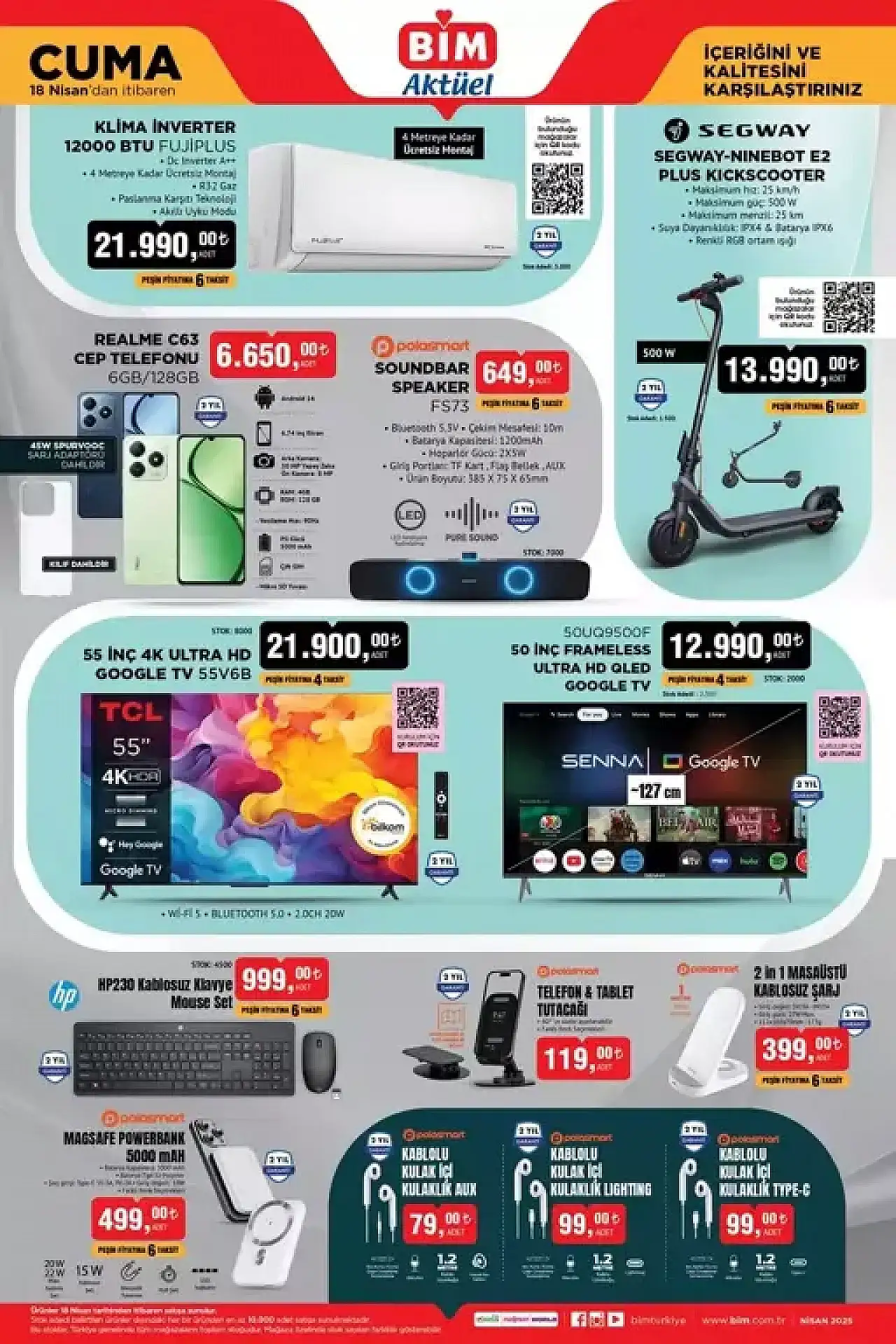 BİM'den Yeni Ürün Yağmuru: 15-16-18 Nisan Kataloğu Yayınlandı!