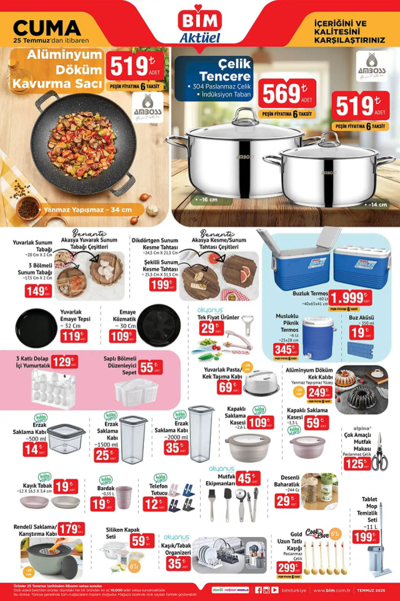 BİM 25 Temmuz Cuma aktüel kataloğunda bu hafta hangi ürünler satışa çıkacak? BİM'e hangi indirimli ürünler gelecek? BİM 25 Temmuz Aktüel Ürünler