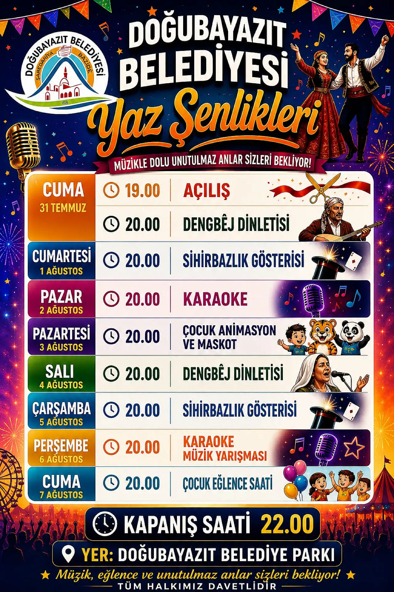 Doğubayazıt'ta yaz şenlikleri başlıyor!