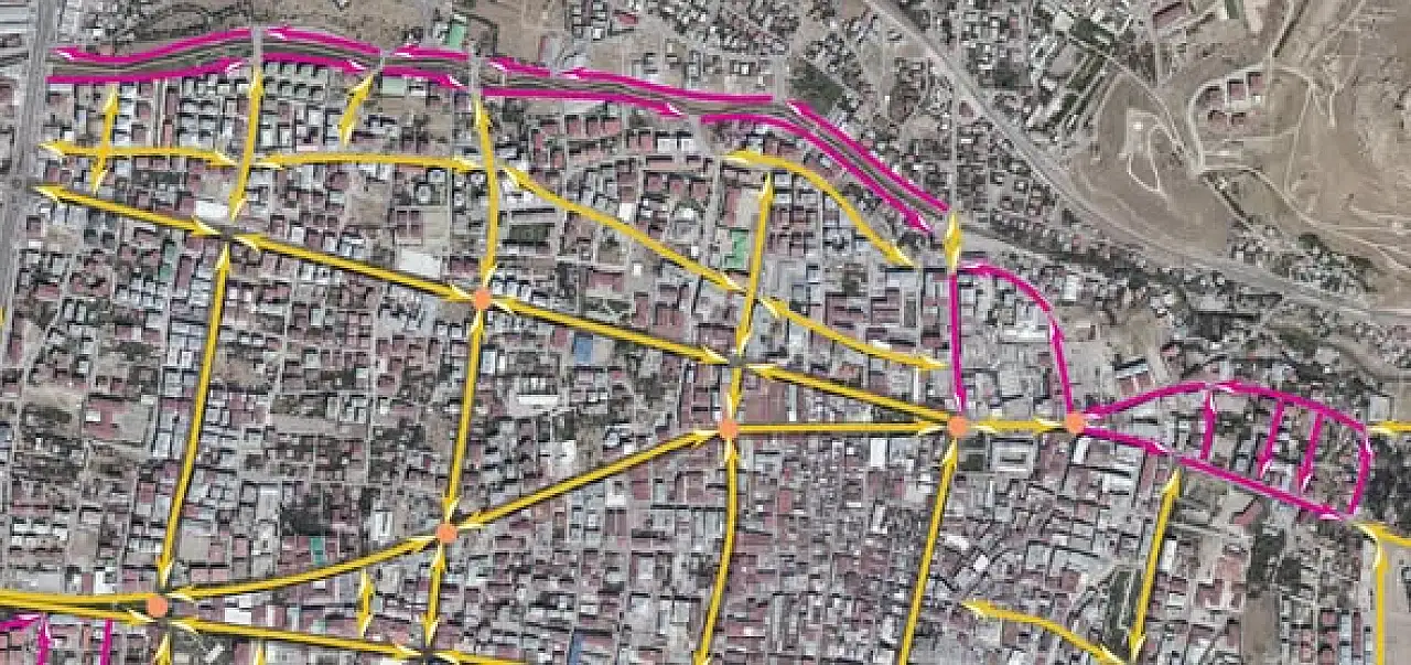 Van'da Trafiği Rahatlatacak Tek Yön ve Kavşak Düzenlemeleri Sürüyor