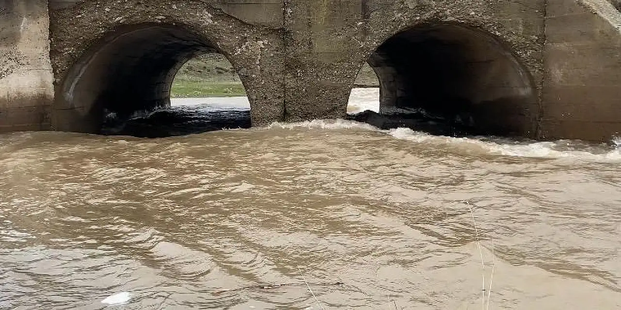 Patnos'ta kar suları derelerin su seviyesini yükseltti