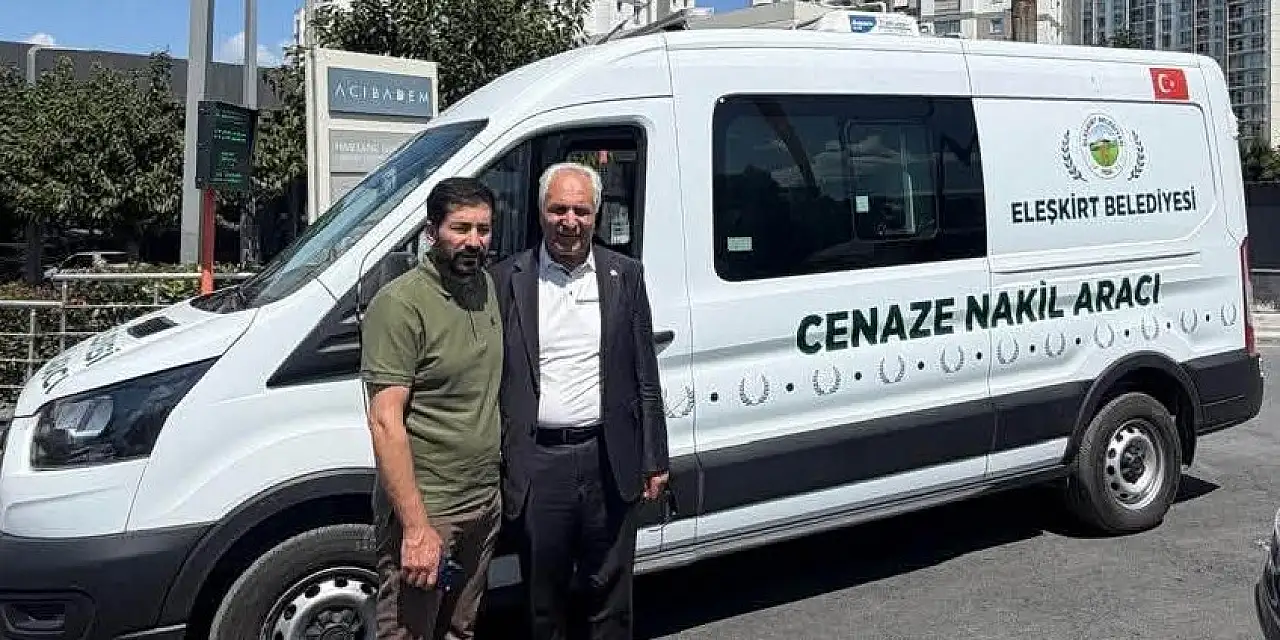 Eleşkirtli iş insanından belediyeye cenaze aracı desteği
