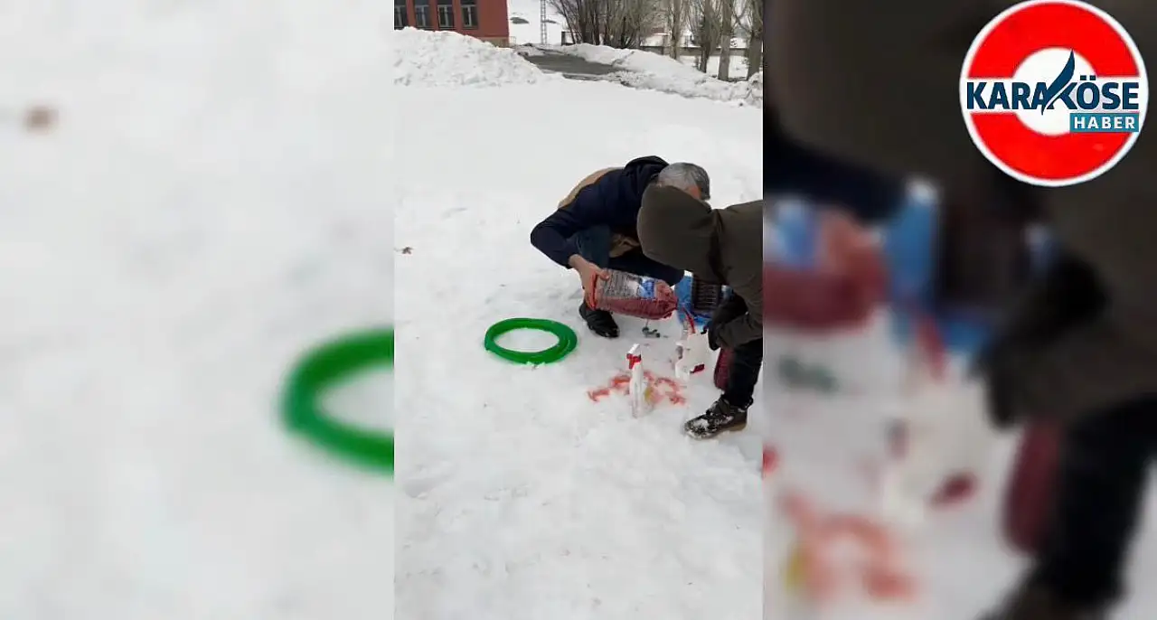 Bayrak sevgisi karlara taştı