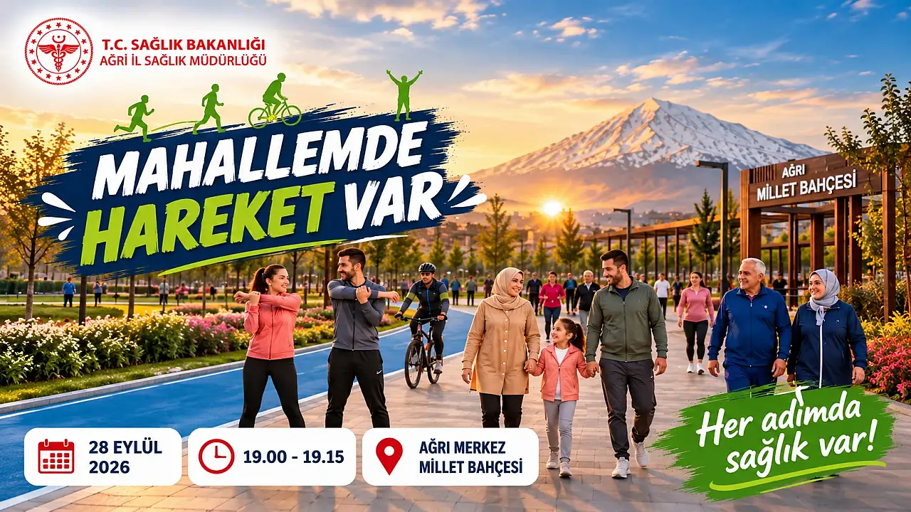 Ağrılılar sağlık için Millet Bahçesi'nde buluşacak
