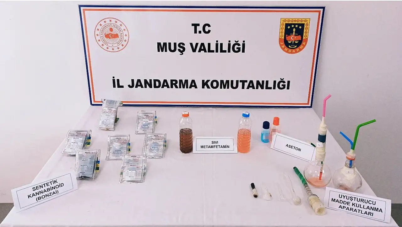 Muş'ta uyuşturucu operasyonunda metamfetamin ve sentetik kannabinoid ele geçirildi