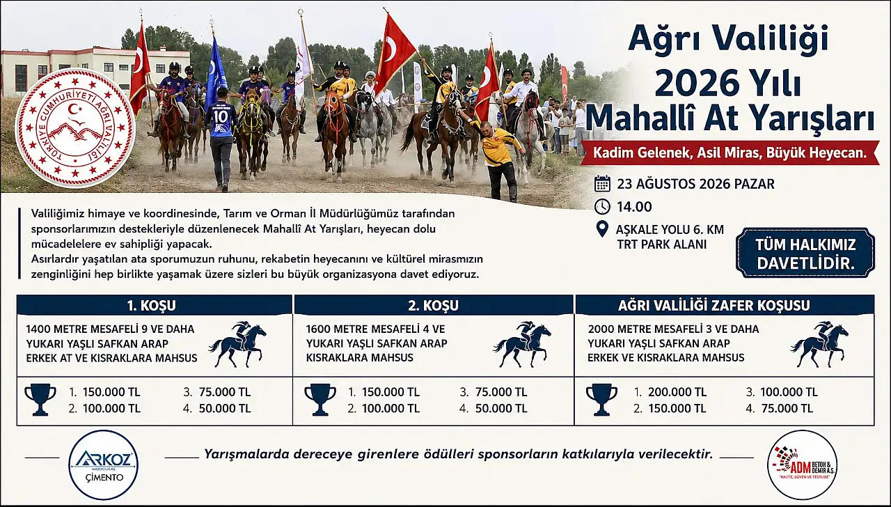 Ağrı'da kadim gelenek mahallî at yarışları için geri sayım başladı