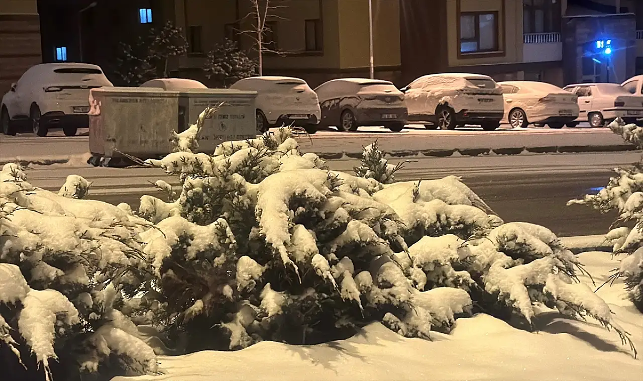 Erzurum'da kış yeniden yüzünü gösterdi